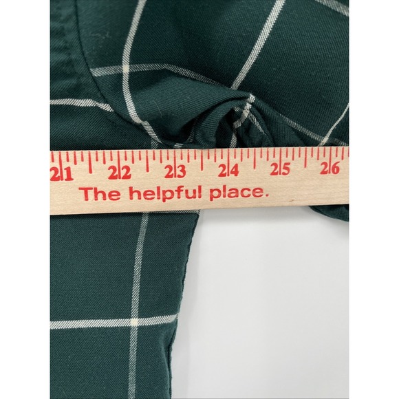 Poncho "The High Pine" Performance Flannel Shirt Mens Medium Green Magnetic Pock - Picture 8 of 10